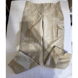Lands' End Lined Insulated Canvas‎ Cargo Pants Women's Size 14